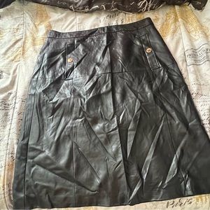 black leather skirt 12